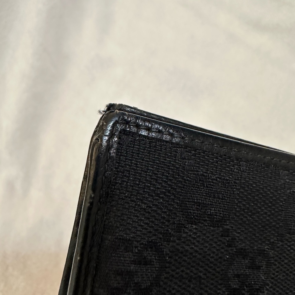 MEN'S GUCCI GG MONOGRAM LOGO CANVAS LEATHER BIFOLD WALLET CLASSIC RACING STRIPE - Picture 6 of 14